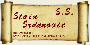 Stoin Srdanović vizit kartica